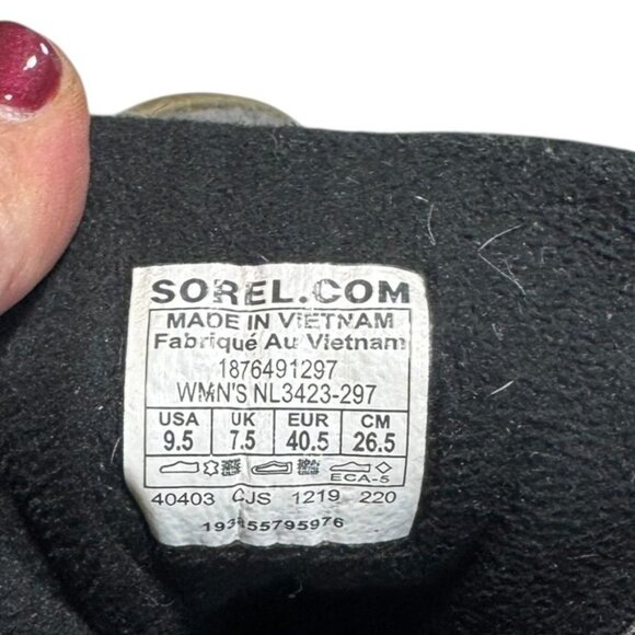 Sorel Joan Explorer Leather Boots Beige/Gray Size 9.5 - Picture 3 of 9